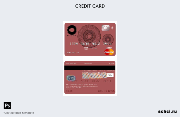 цифровая загрузка шаблона карты Mastercard австралийского банка Macquarie